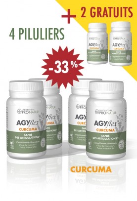 Lot de 4 + 2 GRATUITS AGYflex® CURCUMA