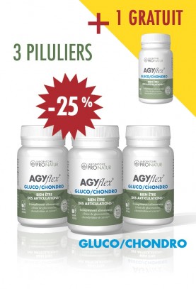 Lot de 3 + 1 GRATUIT AGYflex® GLUCO/CHONDRO