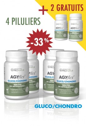 Lot de 4 + 2 GRATUITS AGYflex® GLUCO/CHONDRO