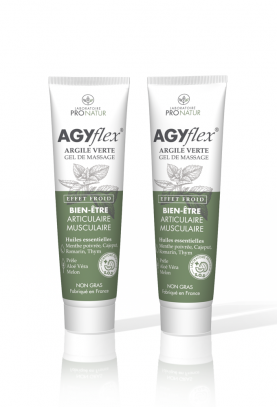 Lot de 2 ARGILE VERTE AGYflex® Gel de Massage